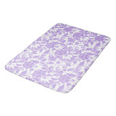 Wit & lavendel glinsterend damastpatroon badmat (Gekanteld)