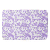 Wit & lavendel glinsterend damastpatroon badmat (Voorkant)