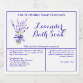 Wit Lavendel Waterdicht Bad Week Pouch Label Sparkling Wijnetiket (Enkel label)