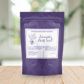Wit Lavendel Waterdicht Bad Week Pouch Label Sparkling Wijnetiket