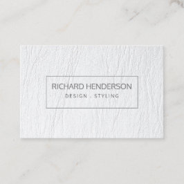 Wit leder Eenvoudig geometrisch minimaal modern Visitekaartje