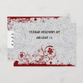 Wit leder en RSVP met enveloppen (Voorkant / Achterkant)