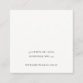 WIT-LEDER TEXTURE KETTING BRACELET WEERGEVEN VIERKANTE VISITEKAARTJE (Achterkant)