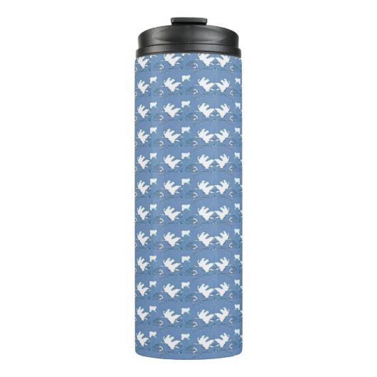 Wit leder thermosbeker (Voorkant)