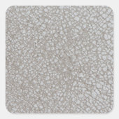 Wit leder vierkante sticker (Voorkant)