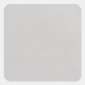 Wit leder vierkante sticker (Voorkant)