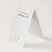 Wit lederen textuur Verhangend Ketting beeldscherm Visitekaartje (Achterkant)
