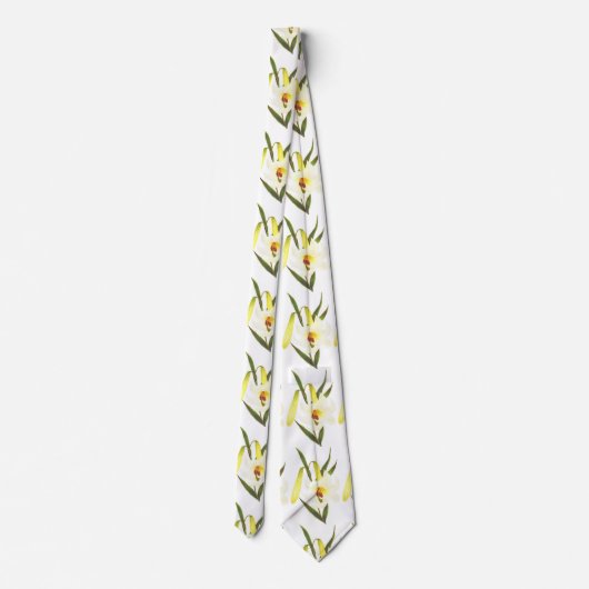  wit lelaspatroon stropdas (Achterkant)