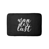 Wit lettertype Wanderlust Badmat (Voorkant)
