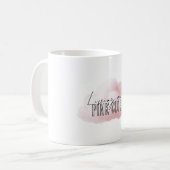 Wit leven op een roze wolk koffiemok (Voorkant links)