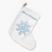 Wit Licht Blauw Kerst Sneeuwvlok Grote Kerstsok (Voorkant (Hangend))