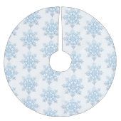 Wit Licht Blauw Kerst Sneeuwvlok Kerstboom Rok (Voorkant)