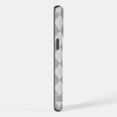 Wit Licht Donkergrijs Argyle Patroon iPhone Hoesje (Rechterkant)