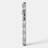 Wit Licht Donkergrijs Argyle Patroon iPhone Hoesje (Linkerkant)