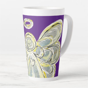 Wit Licht Guardian Angel Custom Latte Mok Cup