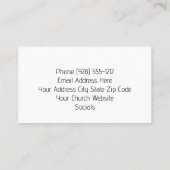 Wit Licht Kruis Christelijke Kerk Verlicht Visitekaartje (Achterkant)