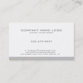 Wit & Lichtgrijs Modern Geometrisch Ontwerp Visitekaartje (Achterkant)