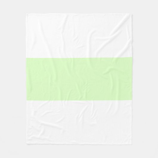 Wit & Lichtgroen Pastel Bar Design Fleece Deken (Voorkant)