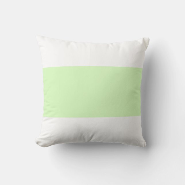 Wit & Lichtgroen Pastel Bar Design Kussen (Voorkant)