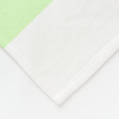 Wit & Lichtgroen Pastel Lijnpatroon Fleece Deken (Hoek)