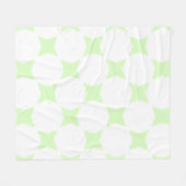 Wit & Lichtgroen Pastel Ster Patroon Design Fleece Deken (Voorkant (Horizontaal))