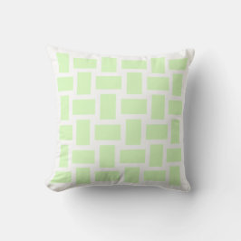 Wit & Lichtgroen Pastel Weefsel Design Kussen