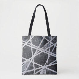 Wit Lijnen zwart en wit abstract Tote Bag