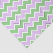 Wit, Lila en groen Chevron Tissue Paper Tissuepapier (Detail)