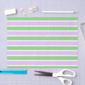 Wit, Lila en Groen Strepen Tissue Paper Tissuepapier (Craft)