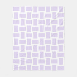 Wit & Lila Paarse Weefsel Ontwerp Fleece Deken