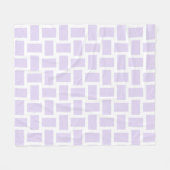Wit & Lila Paarse Weefsel Ontwerp Fleece Deken (Voorkant (Horizontaal))