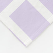 Wit & Lila Paarse Weefsel Ontwerp Fleece Deken (Hoek)
