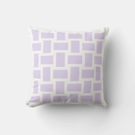 Wit & Lila Paarse Weefsel Ontwerp Kussen