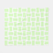 Wit & limoengroen pastel weefontwerp fleece deken (Voorkant (Horizontaal))