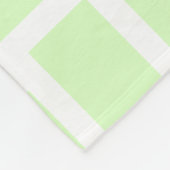 Wit & limoengroen pastel weefontwerp fleece deken (Hoek)