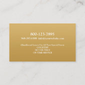 Wit Limousine Visitekaartje (Achterkant)