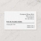 Wit Linnen Visitekaartje (Voorkant)