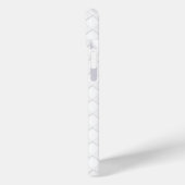 Wit Lint Bewustzijn op Witte Checkers Case-Mate iPhone Case (Achterkant / Links)