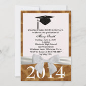 Wit lint en Giraffe Afstuderen Uitnodiging (Voorkant)