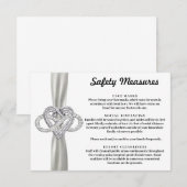 Wit lint oneindig hart veiligheidsmaatregelen informatiekaartje (Voorkant / Achterkant)
