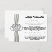 Wit Lint Oneindigheid Hart Veiligheidsmaatregelen Informatiekaartje (Voorkant / Achterkant)
