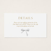 Wit | Lint Wedding Details QR Enclosure Kaart (Voorkant)