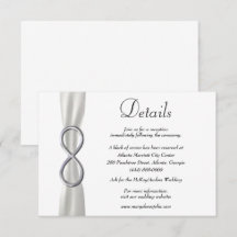 Wit Lint Zilver Infinity Bruiloft Details