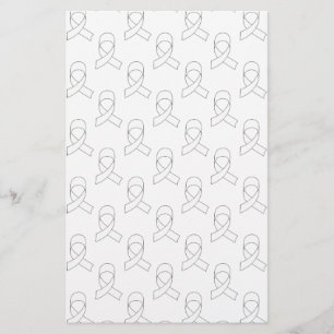 Wit lintpatroon briefpapier