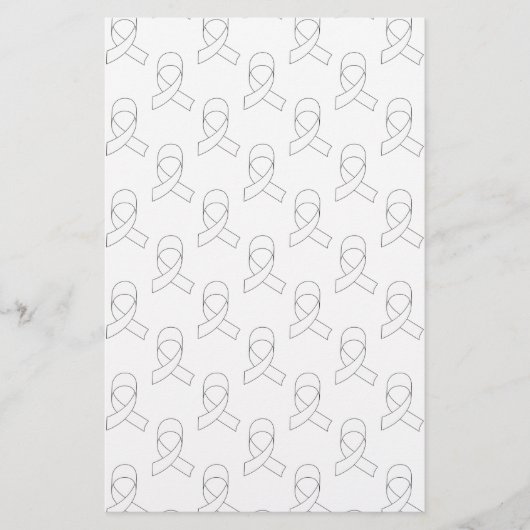 Wit lintpatroon briefpapier (Voorkant)