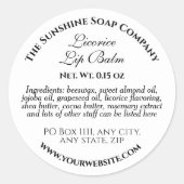 Wit lipbalsem tin label (Voorkant)