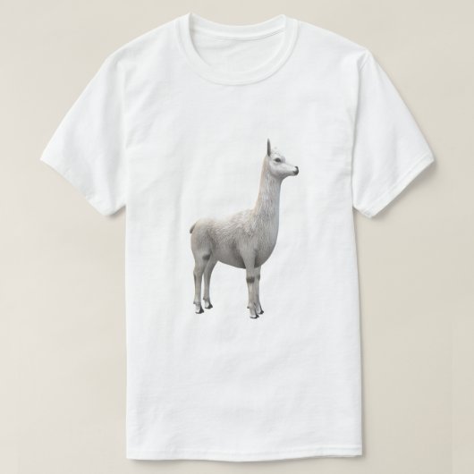 Wit Llama/Alpaca T-shirt (Design voorkant)