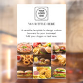 Wit logo | Aangepaste display voor bedrijfsreclame Raamsticker (Vel 2)