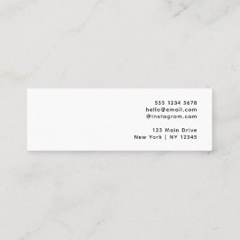 Wit Logo | Aangepaste sieraden knopoorbel branding Mini Visitekaartje
