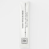 Wit Logo | Eenvoudige Minimalistische Moderne Bran Spandoek (Verticaal)